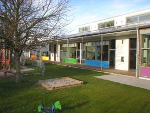 Gartenansicht Kita-Gebäude 